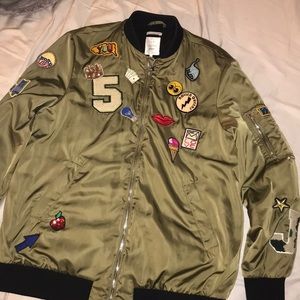 Zara green bomber jacket